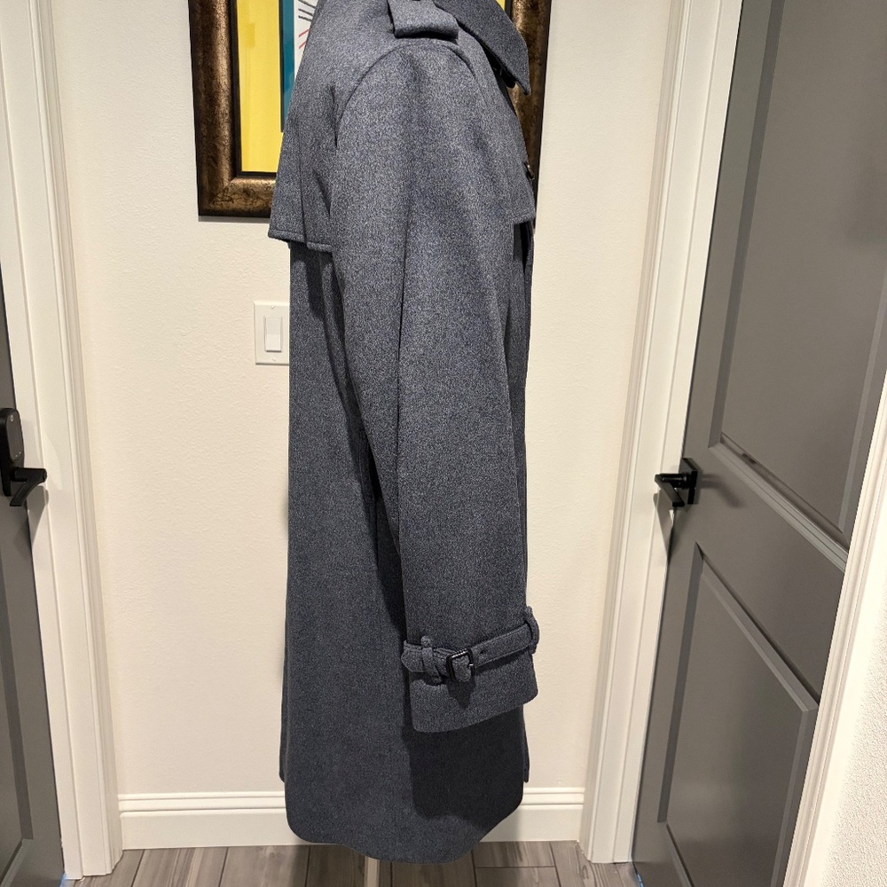 Burberry Mens Trench Coat - Mint Condition Wool and Cashmere Grey Size 40 - Picture 9 of 9